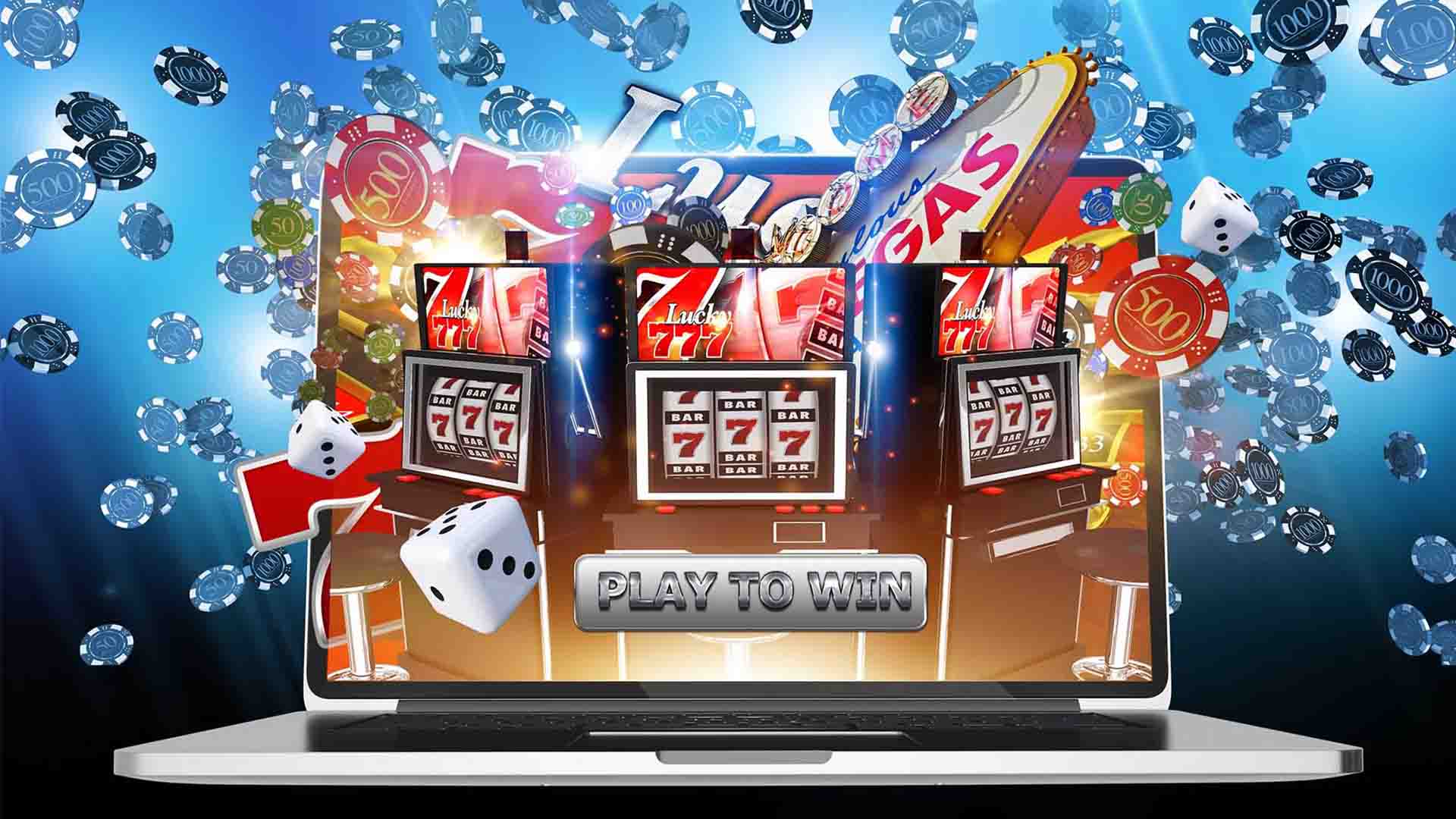 chips laptop lucky sevens dice play to win